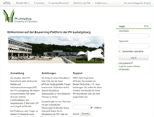 Tablet Screenshot of moodle.ph-ludwigsburg.de